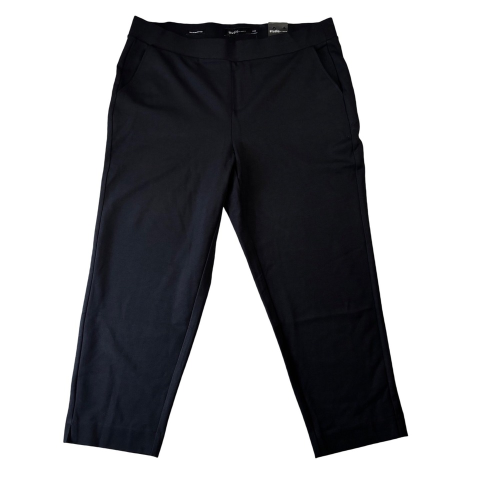 Torrid Studio Luxe Ponte Pull-On Relaxed Taper Pants Deep Black 3R (22/24) NWT